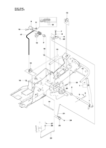 Mower Lift / Deck Lift Diagram and Parts List for R13C (965094301)(2010-07) Husqvarna Lawn Tractor