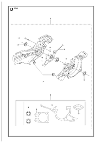 Crankcase Diagram and Parts List for K960 2007-07 Husqvarna Circular Saw