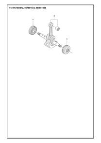 Crankshaft Diagram and Parts List for 1202020  Husqvarna Chainsaw