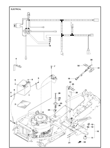 Electrical Diagram and Parts List for R214T AWD Husqvarna Lawn Mower