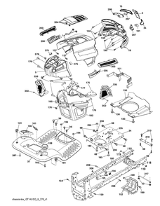Chassis And Enclosures Diagram and Parts List for YTH1842 2018 Husqvarna Lawn Tractor