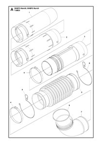 Tube Diagram and Parts List for 580BFS-BTS Mark III Husqvarna Leaf Blower / Vacuum