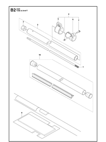 Tube And Shaft 1 Diagram and Parts List for 236R  Husqvarna Brush Cutter