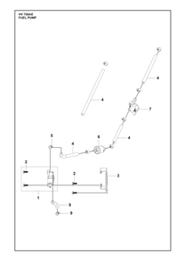 Fuel Pump Diagram and Parts List for HV708AE  Husqvarna Engine