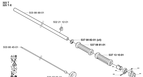 Part Location Diagram of 537088101 Husqvarna Handle