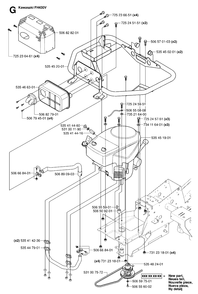Engine Diagram and Parts List for R15-V2 (953533701)(2006-01) Husqvarna Lawn Tractor