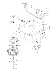 Engine Mounting, Guards And Muffler Diagram and Parts List for Z554 (96766960100)(2017-06) Husqvarna Lawn Mower