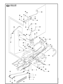 Hydraulics 2 Diagram and Parts List for R422TSAWD (966632501)(2011-03) Husqvarna Lawn Mower