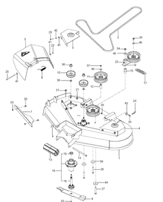 Mower Deck / Cutting Deck Diagram and Parts List for RZ4222F (96703650103)(2017-05) Husqvarna Lawn Mower