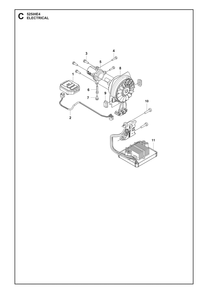 Electrical Diagram and Parts List for 525IHE4  Husqvarna Trimmer