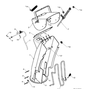 Control Panel And Discharge Chute 10 Diagram and Parts List for ST330 (97046970101)(2020-06) Husqvarna Snow Blower