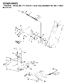Mower Lift / Deck Lift Diagram and Parts List for YTH1848XP (HAU18H48D, 954170057)(2003-01) Husqvarna Lawn Tractor
