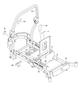 Decals Diagram and Parts List for PZ34 2010 Husqvarna Lawn Tractor