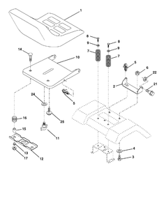 Seat Diagram and Parts List for YTH2148-LO21H48C (954572035)(2005-01) Husqvarna Lawn Tractor