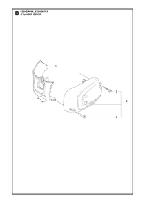 Cylinder Cover Diagram and Parts List for 522HDR 60-75 X Husqvarna Hedge Trimmer