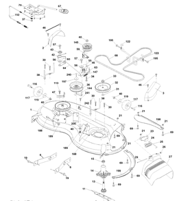 Mower Deck Diagram and Parts List for YTH20K46 (917289542)(2010-01) Husqvarna Lawn Mower