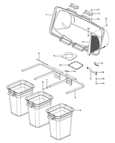 Bagger Diagram and Parts List for Z248  Husqvarna Lawn Tractor Accessories