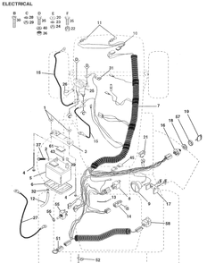 Electrical Diagram and Parts List for WP18H44A 1992-02 Husqvarna Lawn Mower