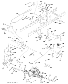 Drive Diagram and Parts List for 2348LS (96043004900)(2008-03) Husqvarna Lawn Mower