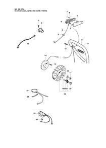 Handles Heated Diagram and Parts List for 395XP-XPG (EPA)(20102200001 - 20163899999) Husqvarna Chainsaw