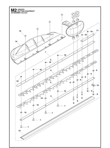 Cutting Equipment 3 Diagram and Parts List for 226HS75S  Husqvarna Hedge Trimmer