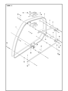 Cabin 10 Diagram and Parts List for P525  Husqvarna Lawn Mower