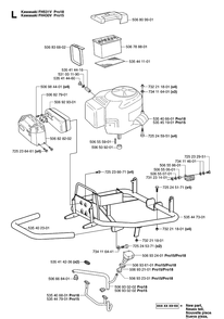 Part Location Diagram of 535447301 Husqvarna Engine Frame