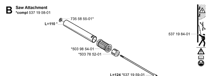 Attachments 2 Diagram and Parts List for 325P 20042300001-20062999999 Husqvarna Pole Saw