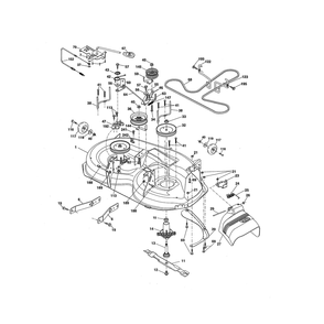 Mower Deck Diagram and Parts List for 96045005500  Husqvarna Lawn Tractor