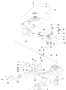 Ignition System Diagram and Parts List for PZ6029FX (966061201)(2010-01) Husqvarna Lawn Mower