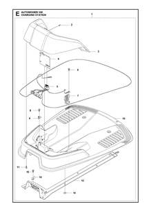 Charging Station Diagram and Parts List for 308 2013-01 Husqvarna Lawn Mower