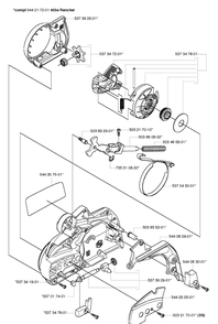 Chain Brake Diagram and Parts List for 455E (Rancher)(2006-06) Husqvarna Chainsaw