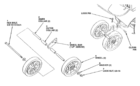 Transport Kit Assembly Diagram and Parts List for CT20 (966957301)(2008-04) Husqvarna Tiller