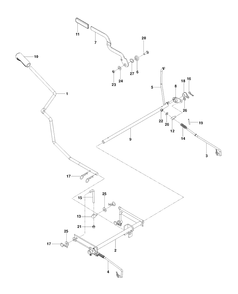Brake / Rear Mower Lift Diagram and Parts List for RZ4219 (966809002)(2013-10) Husqvarna Lawn Mower