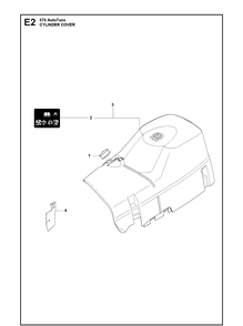 Cylinder Cover Diagram and Parts List for 576XP 20130900001-Current Husqvarna Chainsaw