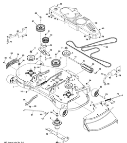Mower Deck / Cutting Deck Diagram and Parts List for TS348XD (96041040400)(2018-06) Husqvarna Lawn Tractor