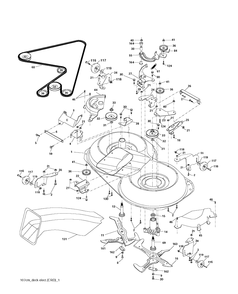 Mower Deck / Cutting Deck Diagram and Parts List for CTH150 (96061018202)(2007-09) Husqvarna Lawn Tractor