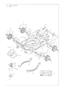 Mower Deck / Cutting Deck Diagram and Parts List for KLIPPOLB553SE  Husqvarna Lawn Mower