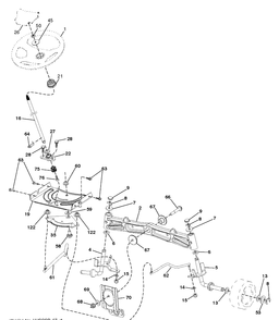 Steering Diagram and Parts List for TC342T (96051014801)(2017-09) Husqvarna Lawn Tractor