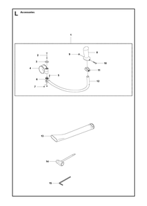 Accessories Diagram and Parts List for 356BF (X-SERIES)(20144900001-Current) Husqvarna Leaf Blower / Vacuum