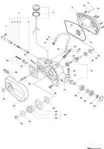Gearbod Diagram and Parts List for 327P4 2008-03 Husqvarna Pole Saw