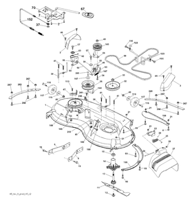 Mower Deck / Cutting Deck Diagram and Parts List for YTH22V46 (96043021300)(2015-09) Husqvarna Lawn Tractor