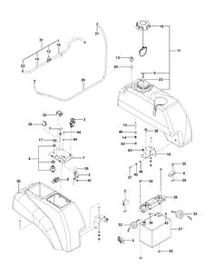 Ignition System Diagram and Parts List for MZ52 (967277401)(2013-07) Husqvarna Lawn Mower