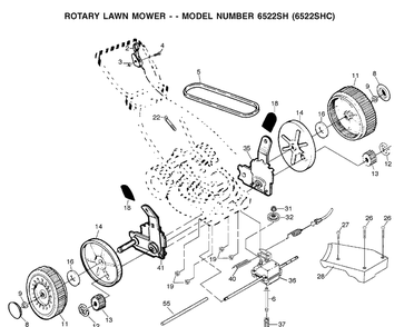 Repair Parts 2 Diagram and Parts List for 6522SH (954222718)(2001-11) Husqvarna Lawn Mower