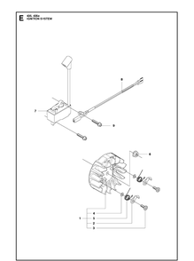 Ignition System Diagram and Parts List for 435-435E 2011-05 Husqvarna Chainsaw