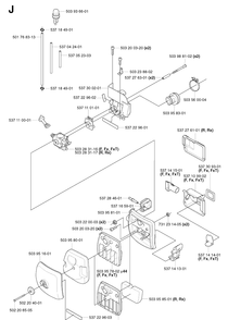Carburetor And Air Filter Diagram and Parts List for 343R 20031800001-20043100000 Husqvarna Brush Cutter