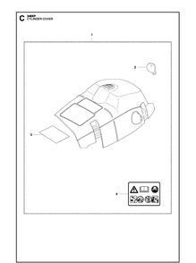 Cylinder Cover Diagram and Parts List for 346XP 2011-01 Husqvarna Chainsaw