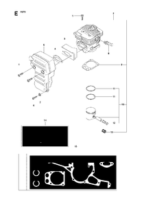Muffler Diagram and Parts List for K970 (575697201 & Above)(2010-05) Husqvarna Circular Saw