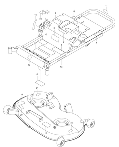 Decals Diagram and Parts List for RZ4621BF (96658230101)(2012-03) Husqvarna Lawn Mower