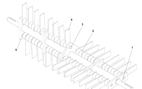 Flail Reel Assembly Diagram and Parts List for DT22BNR (968999367)(2005-11) Husqvarna Seeder